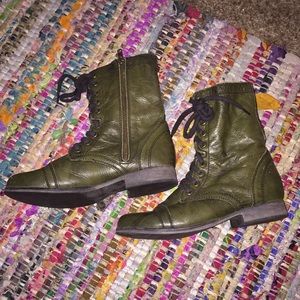 Green Combat boots